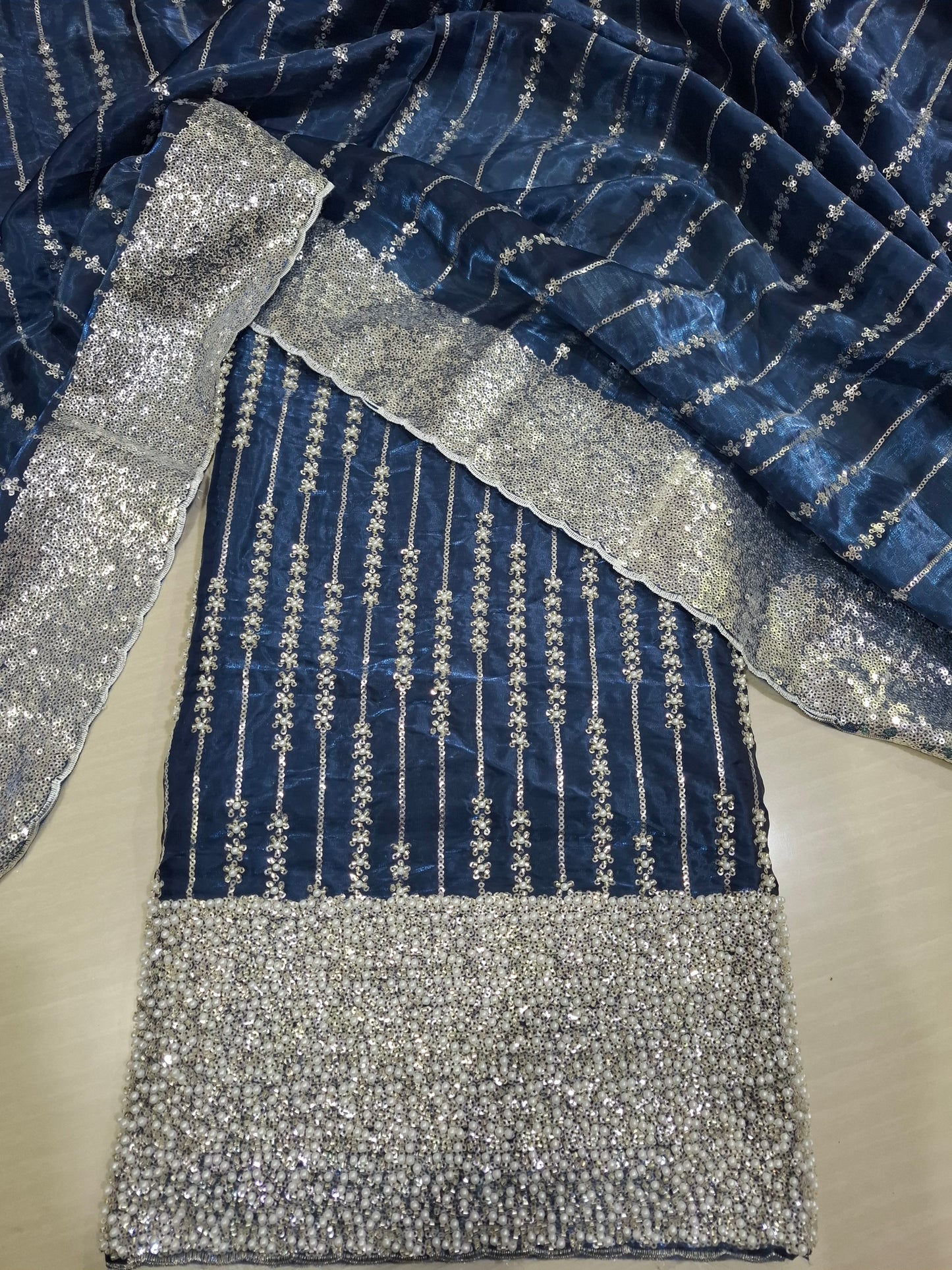 Artisan Silk 2pc – Unstitched Turkish Cutdana Collection