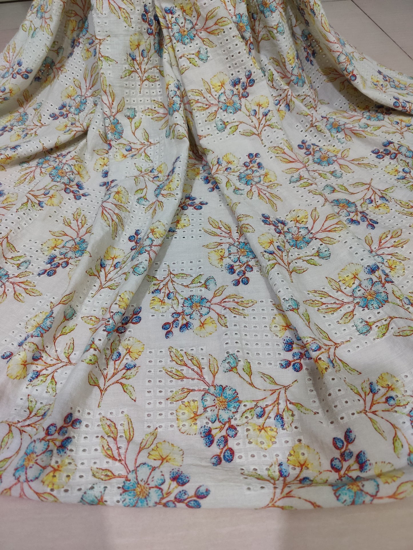 Lawn chikankari