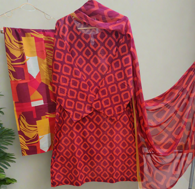 Lawn 3-Piece Outfit | Soft Fabric & Stylish Design