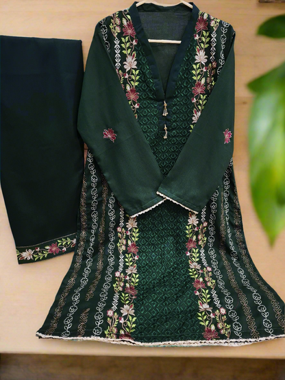 2-Piece Dhanak Suit for Women | Winter Collection