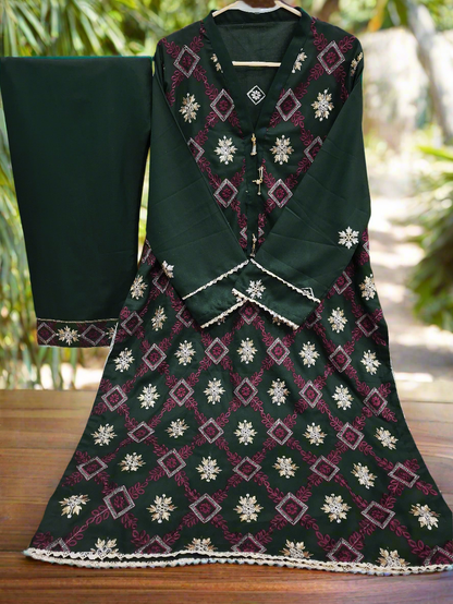 Dhanak 2pc Dress – Elegant & Warm Fabric for Women