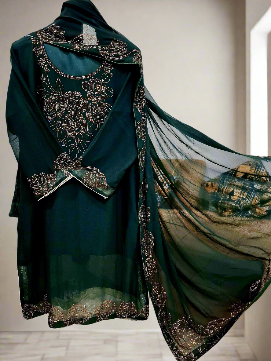 Designer Chiffon 3pc Party Wear