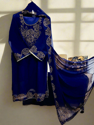 Designer Chiffon 3pc Party Wear