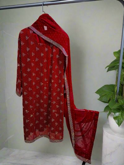 Designer Chiffon 3pc Party Wear