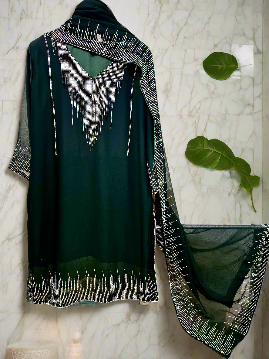 Designer Chiffon 3pc Party Wear