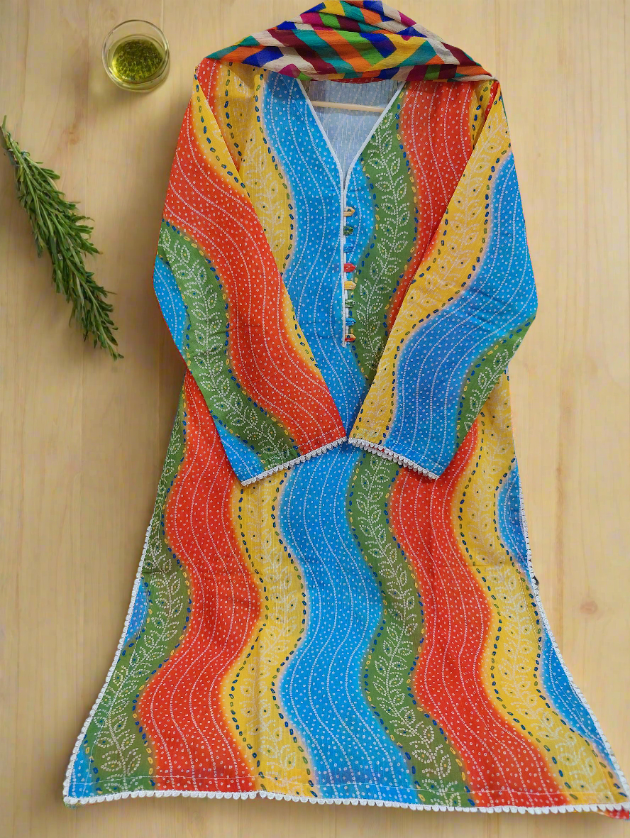 Unstitched Lawn 3pc Set | Soft Fabric & Vibrant Prints