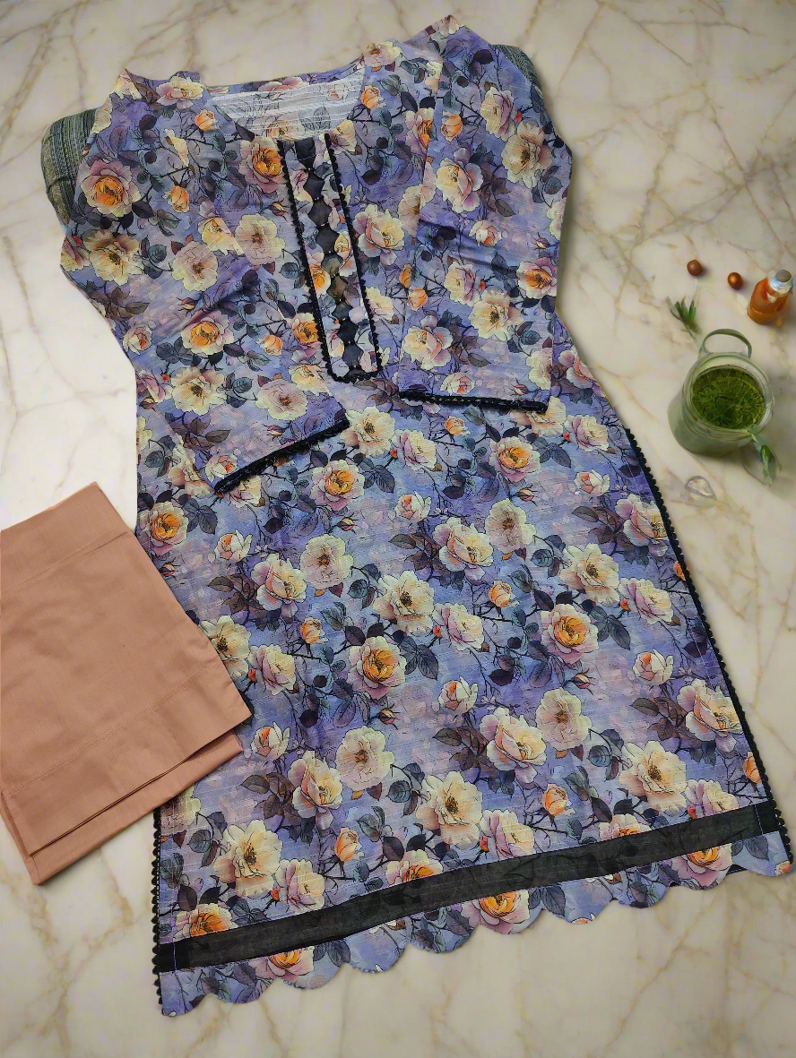 2pc Unstitched Lawn Suit | Premium Summer Collection