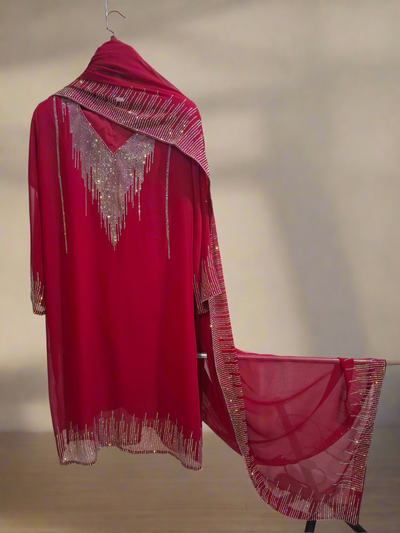 Designer Chiffon 3pc Party Wear