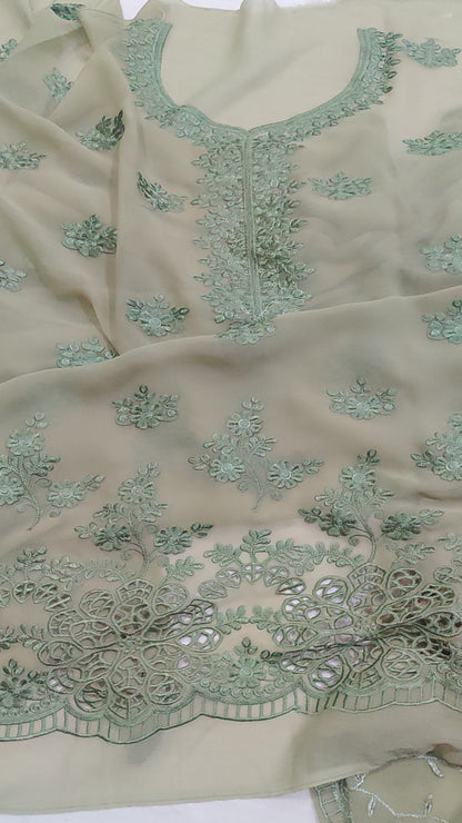 Chiffon Embroiderd Boring 2pc unstitched