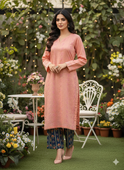 2pc Pre-Stitched Outfit | Elegant Lawn Suit