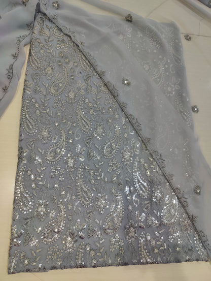 Chiffon embroidered 2pc unstitched