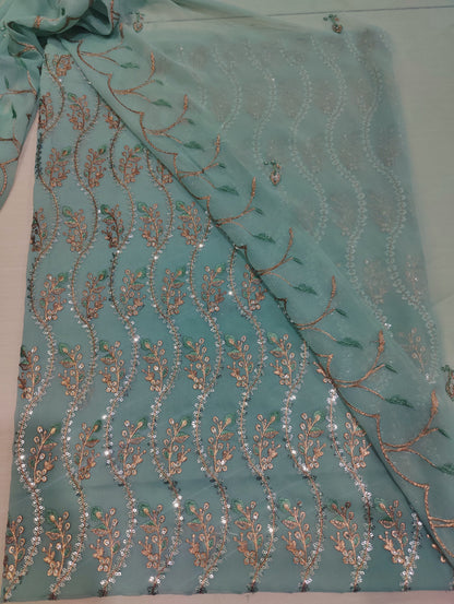 Chiffon embroidered 2pc