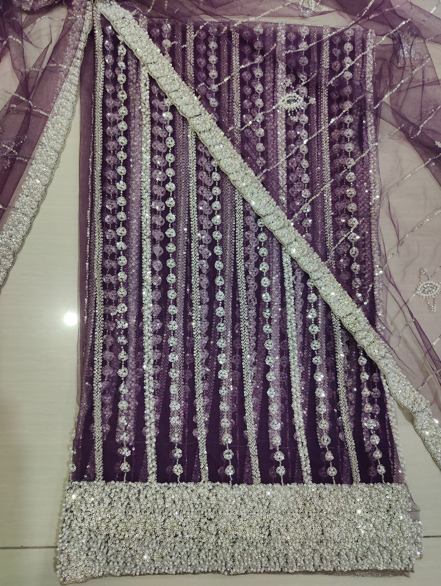 Turkish cutdnaa net unstitched 2pc