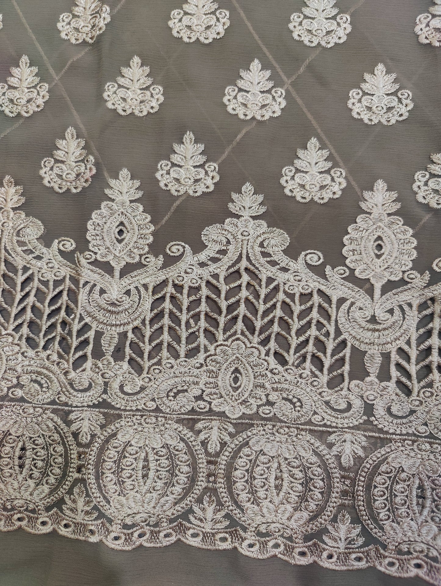 Chiffon embroidery 2pc unstitched