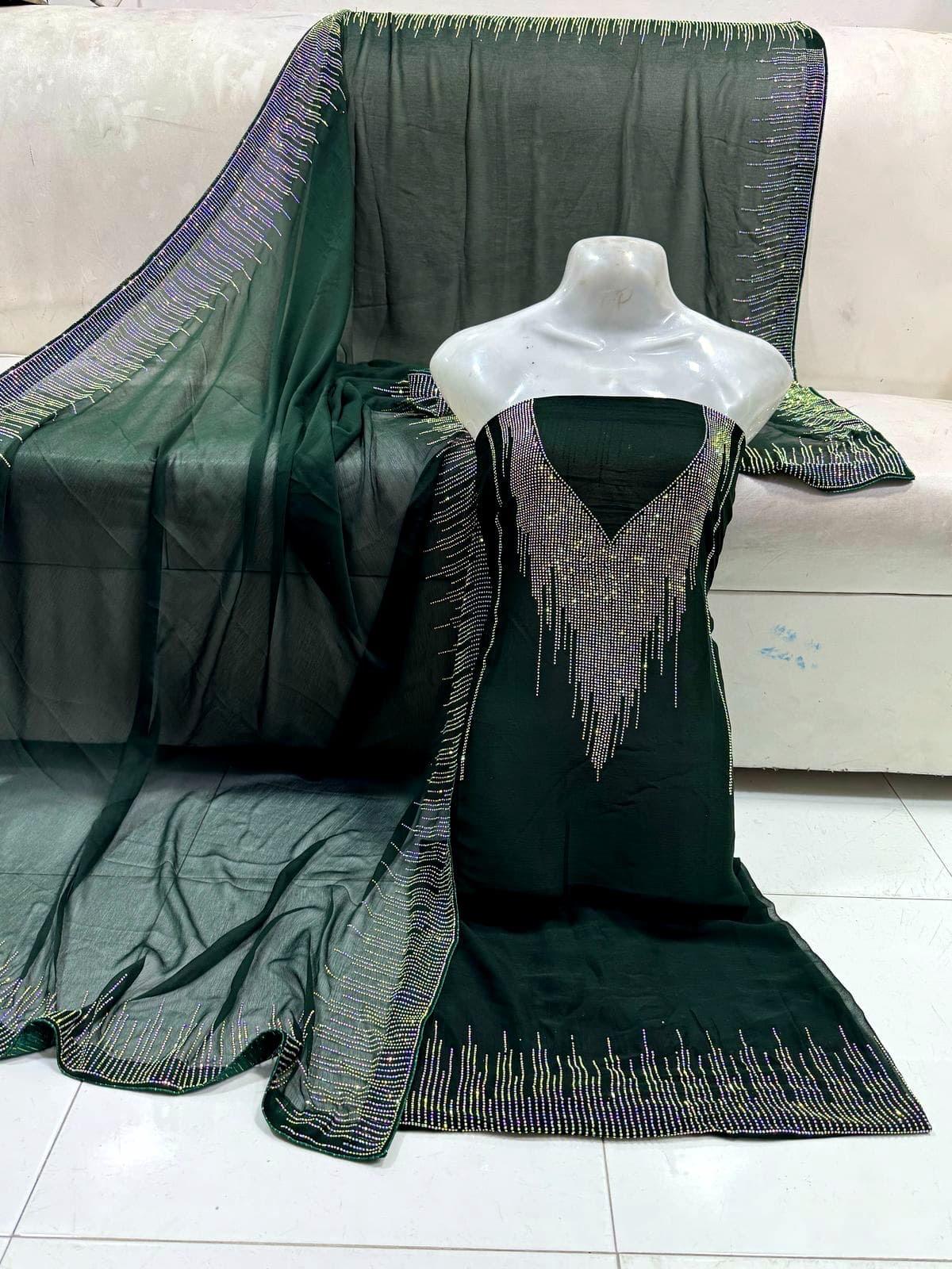 Unstitched Chiffon 2-Piece – Elegant Shirt & Dupatta Set