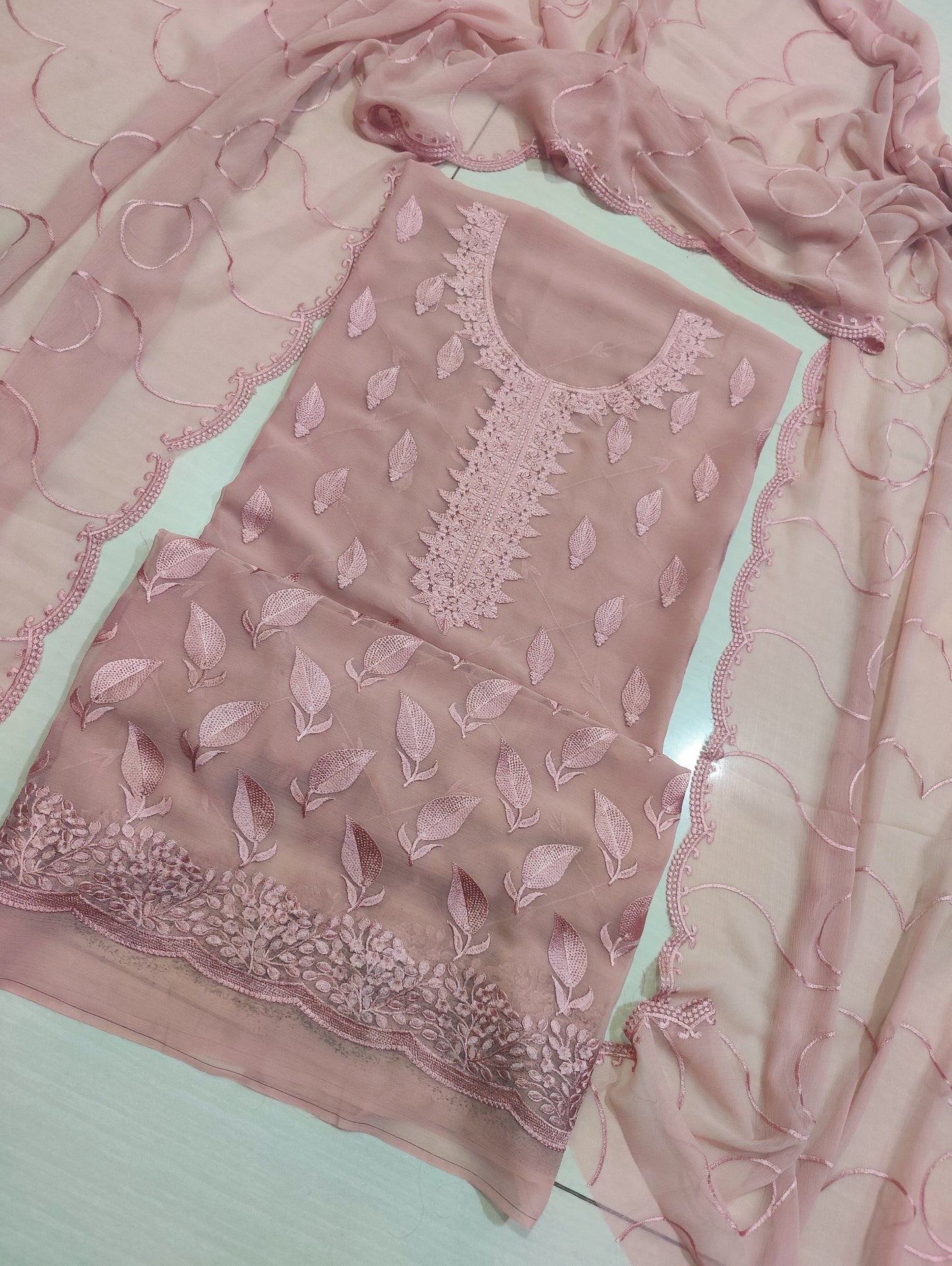 Chiffon Embroiderd 2pc unstitched