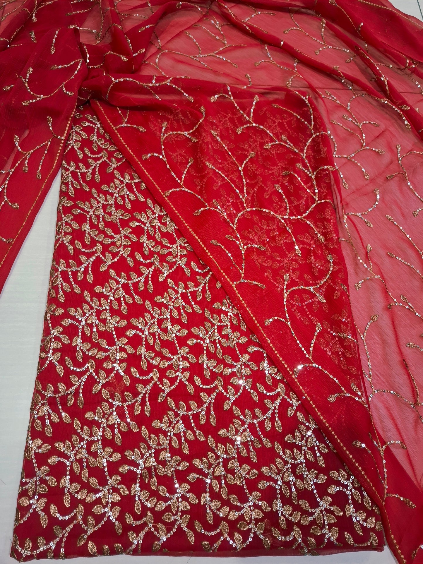 Chiffon embroidered 2pc unstitched