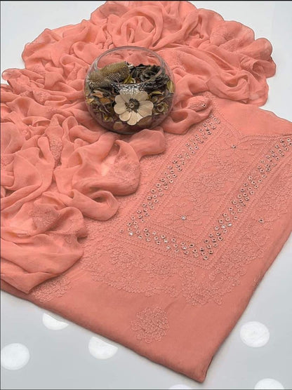 Luxury Chiffon 2pc Unstitched – Perfect for Formal Stitching