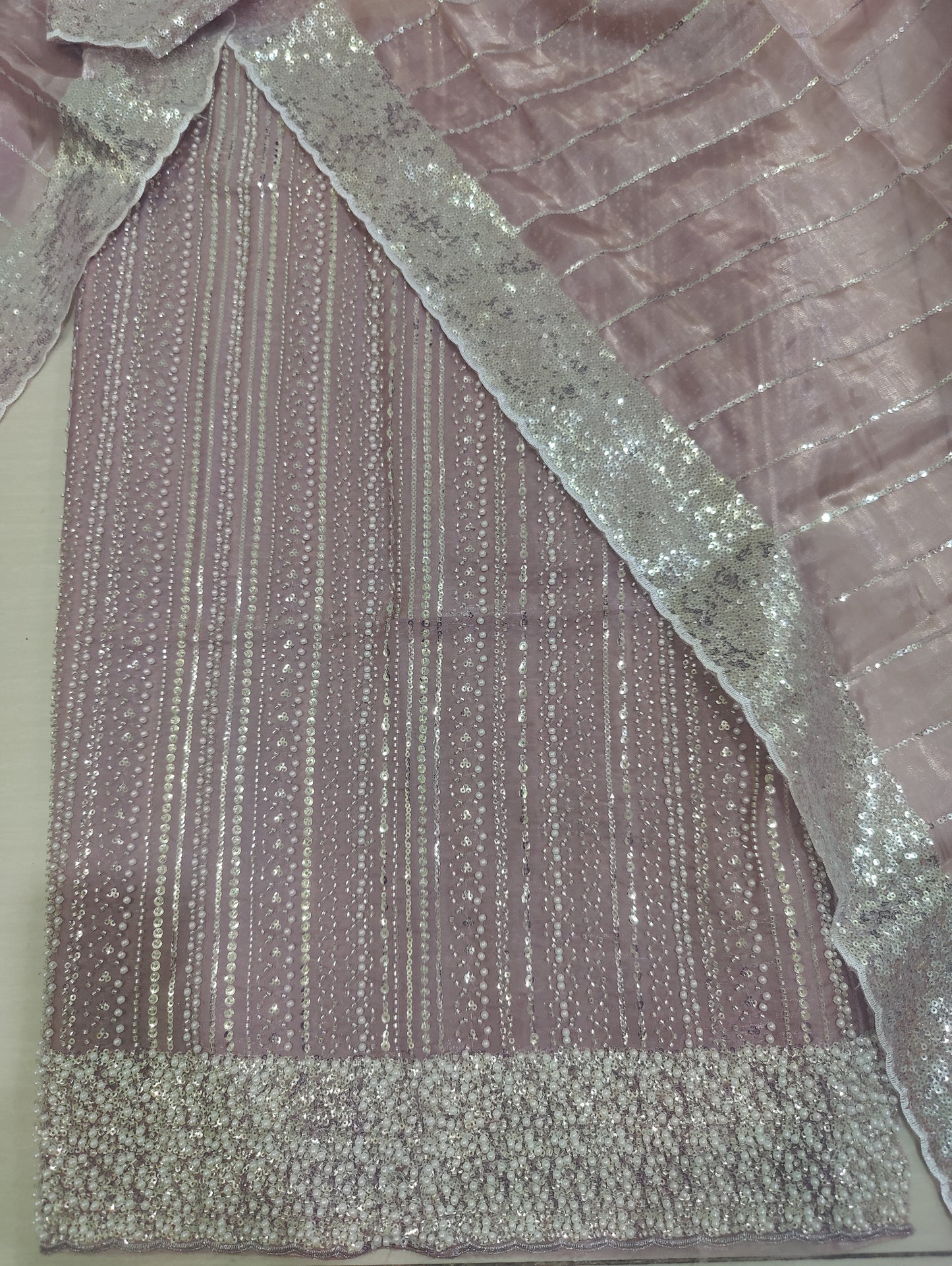 Silk 2pc Unstitched – Luxe Turkish Cutdana Embroidery Edition Fountain