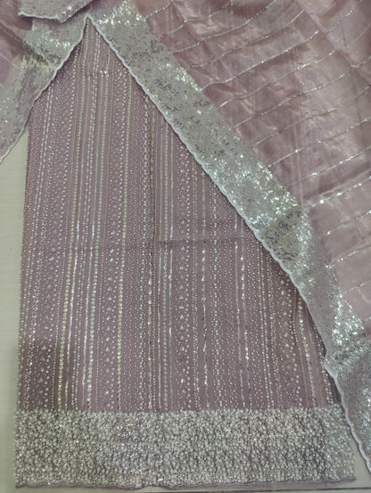 Silk 2pc Unstitched – Luxe Turkish Cutdana Embroidery Edition Fountain