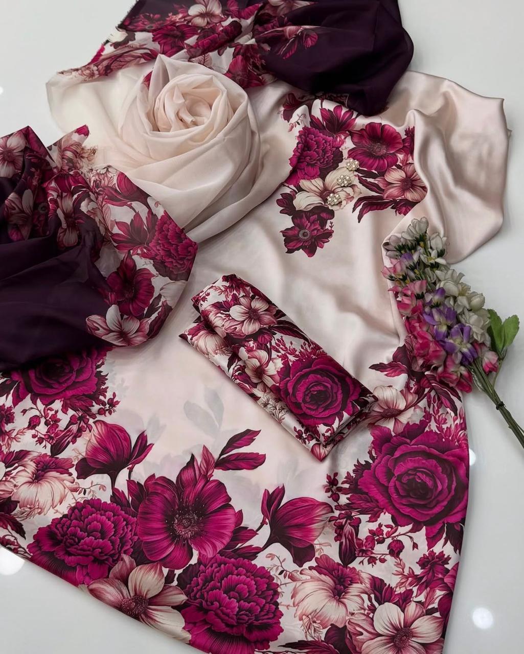 Silk 3pc unstitched