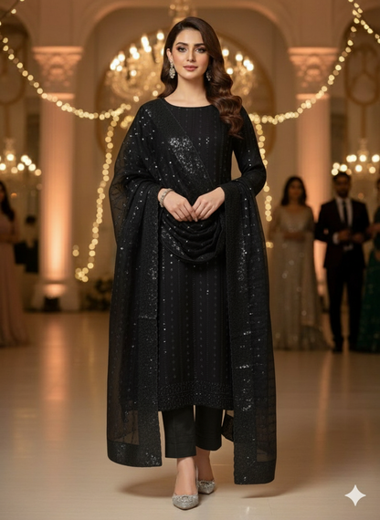 Silk 2pc – Unstitched Turkish Cutdana Collection - 5