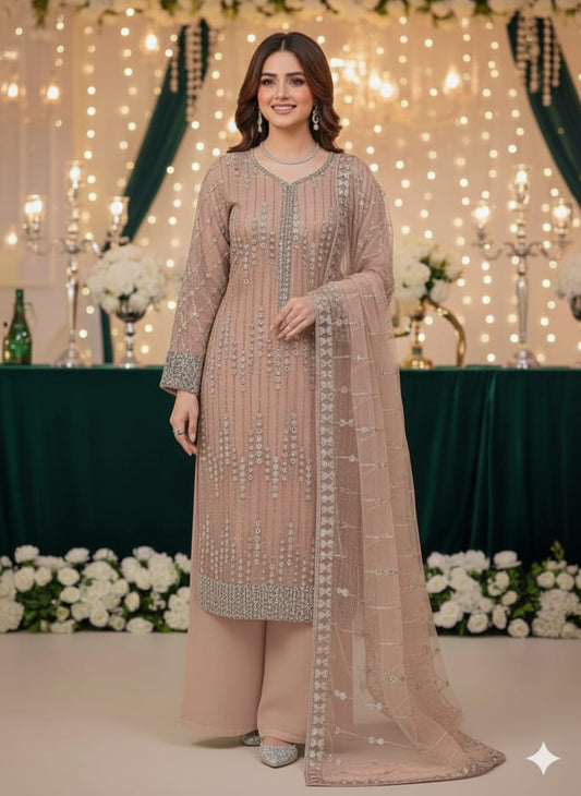 Net 2pc – Unstitched Turkish Cutdana Collection - 9