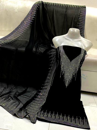 Unstitched Chiffon 2-Piece – Elegant Shirt & Dupatta Set