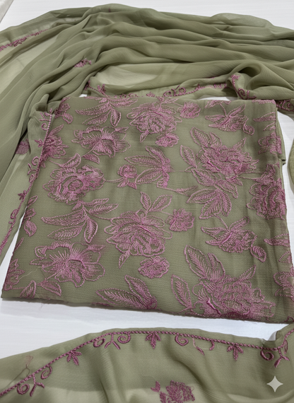 Chiffon Embroidered 2pc unstitched