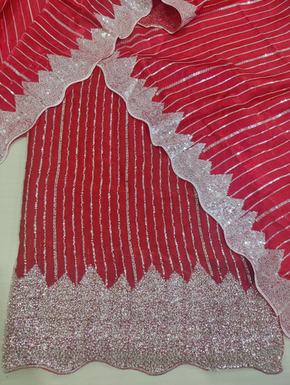 Artisan Silk 2pc – Unstitched Turkish Cutdana Collection - 2