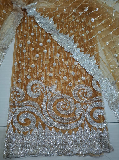 Net 2pc – Unstitched Turkish Cutdana Collection - 5