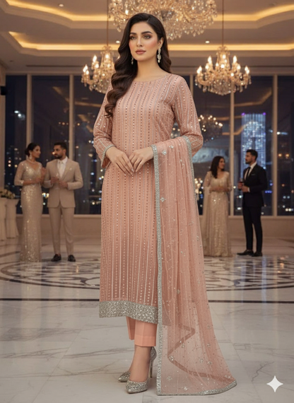 Turkish cutdnaa net unstitched 2pc