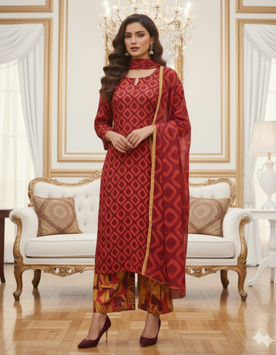 Lawn 3-Piece Outfit | Soft Fabric & Stylish Design