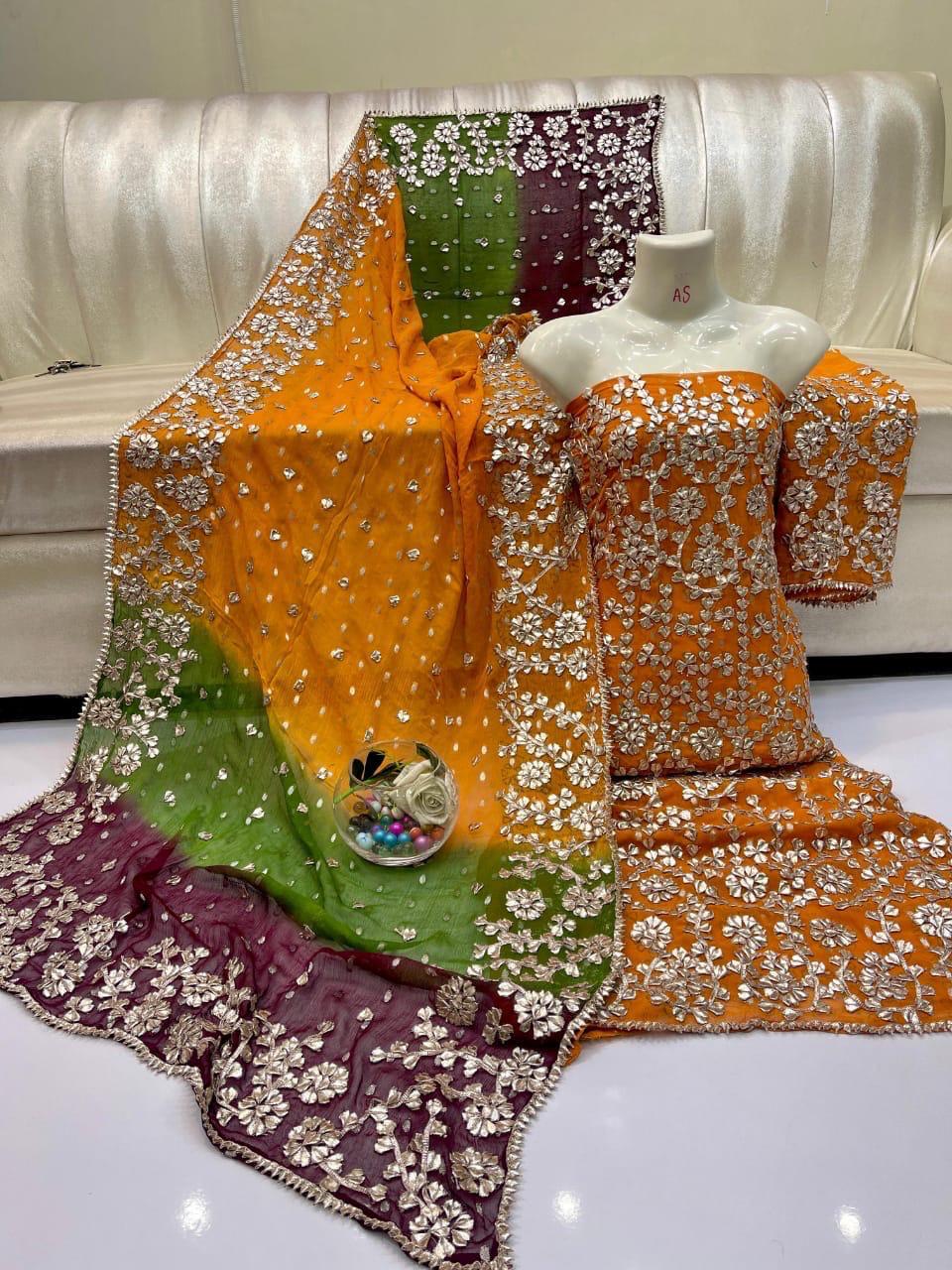 Soft Chiffon 2pc Fabric Set – Unstitched Shirt & Dupatta