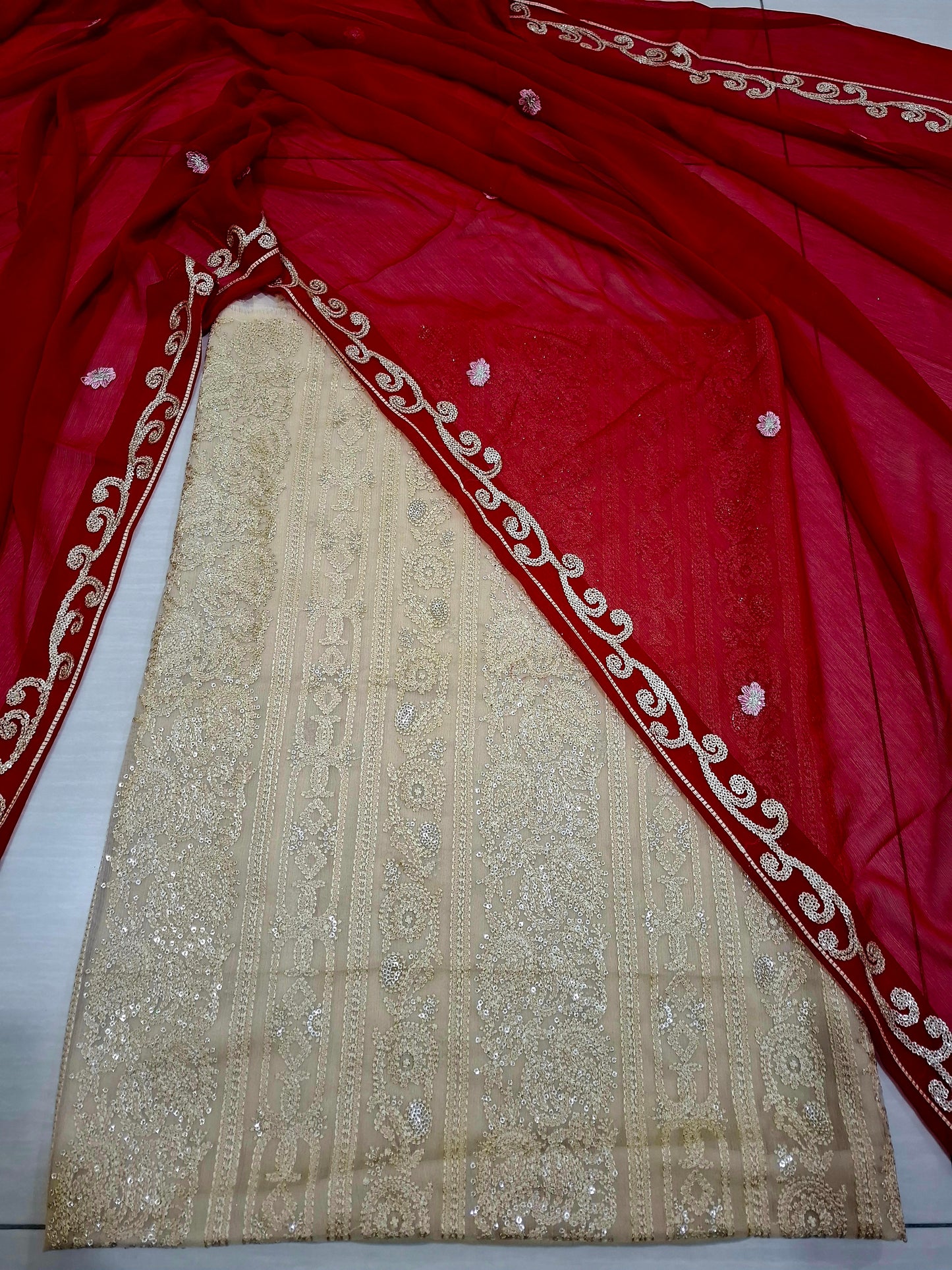 Chiffon Embroidered 2pc unstitched