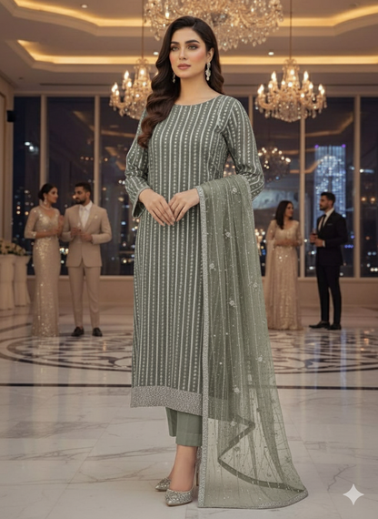 Turkish cutdnaa net unstitched 2pc