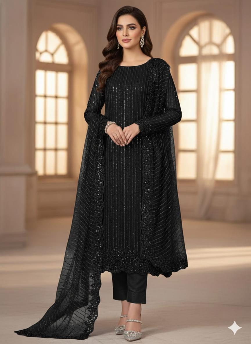 Net 2pc – Unstitched Turkish Cutdana Collection - 4