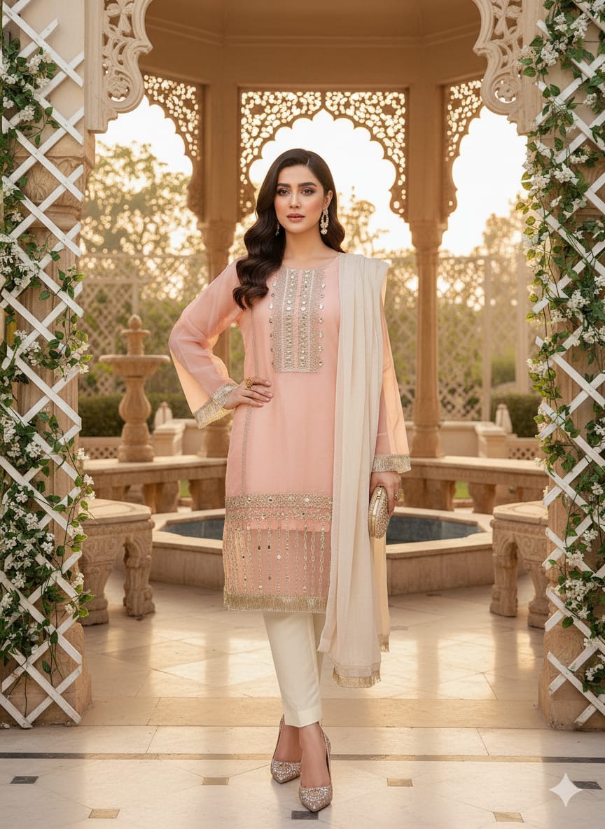 3pc organza party wear