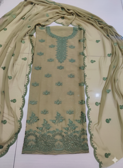 Chiffon Embroiderd Boring 2pc unstitched