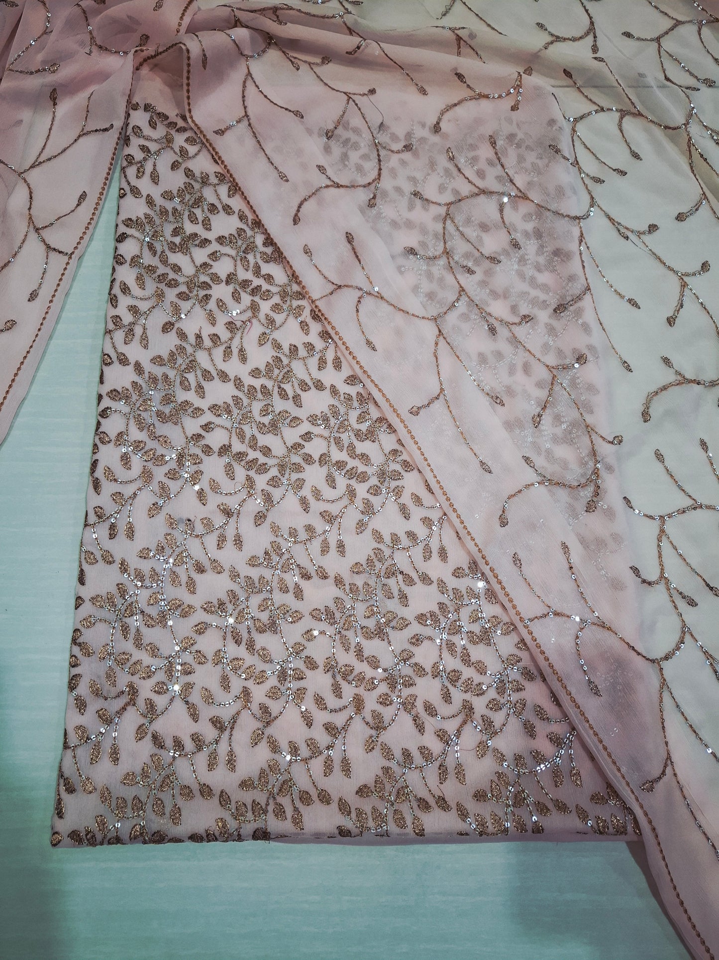 Chiffon embroidered 2pc unstitched