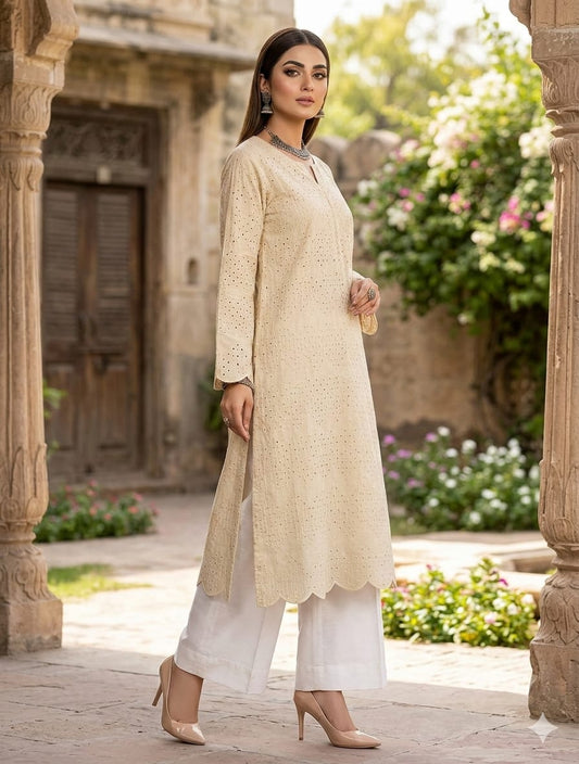 Lawn chikankari