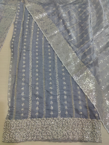 Silk 2pc – Unstitched Turkish Cutdana Collection - 5