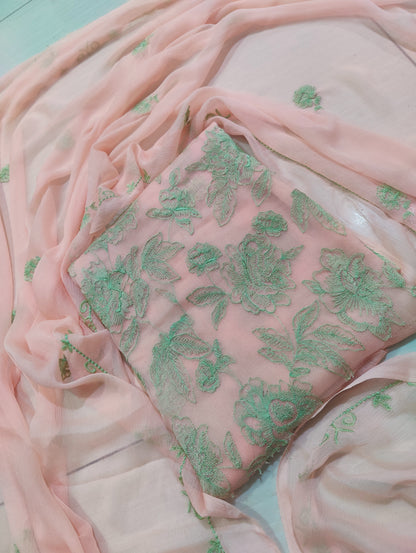 Chiffon Embroidered 2pc unstitched