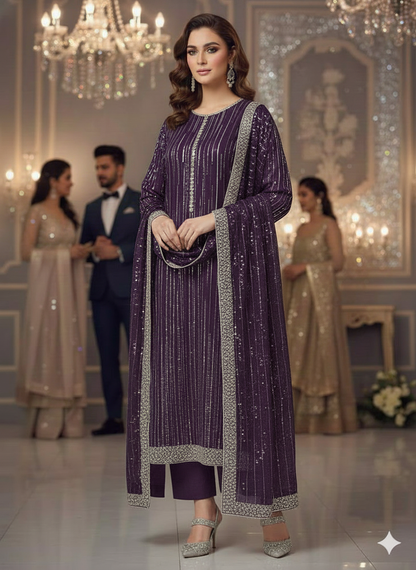 Net 2pc – Unstitched Turkish Cutdana Collection