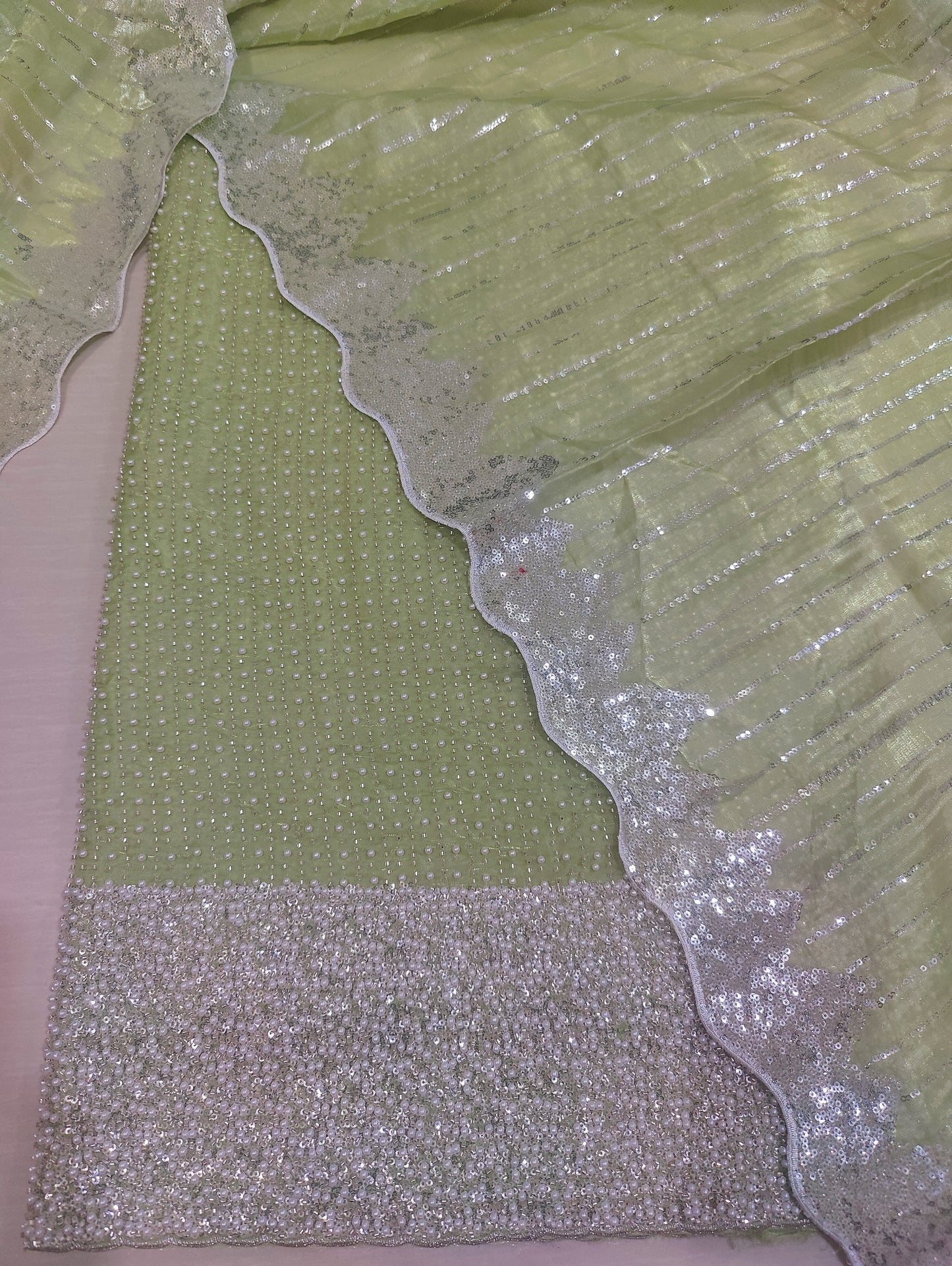 Silk 2pc – Unstitched Turkish Cutdana Collection - 4