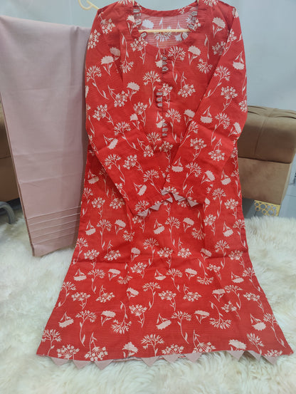 2-Piece Lawn Suit for Women | Lightweight & Stylish