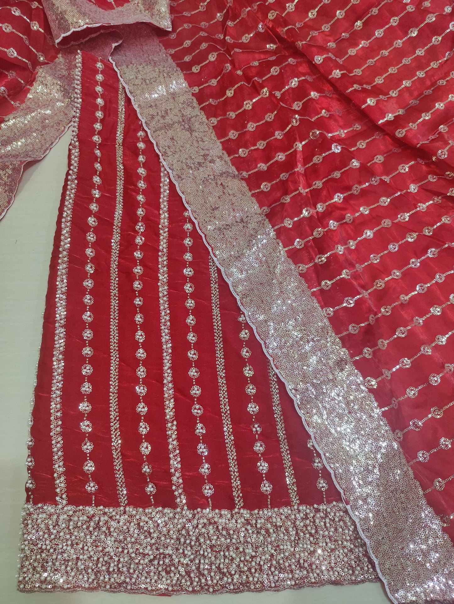 Silk 2pc – Unstitched Turkish Cutdana Collection - 5