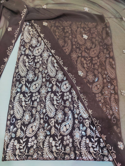 Chiffon embroidered 2pc unstitched