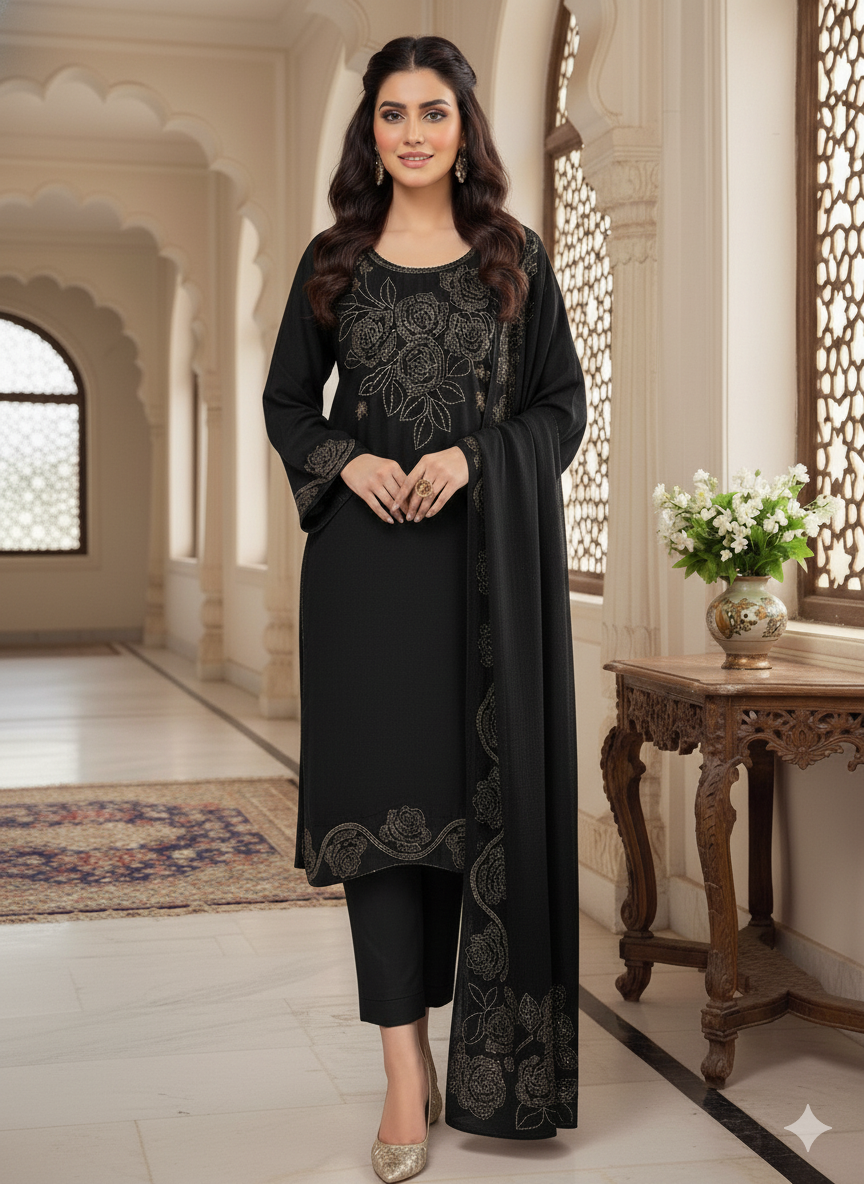Designer Chiffon 3pc Party Wear