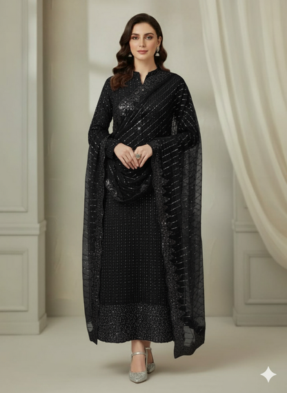 Silk 2pc – Unstitched Turkish Cutdana Collection - 4